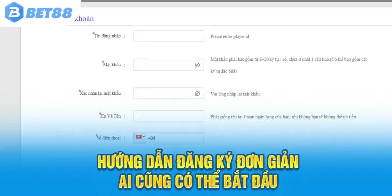 Đăng ký nhanh trong 1 phút – Bắt đầu hành trình may mắn